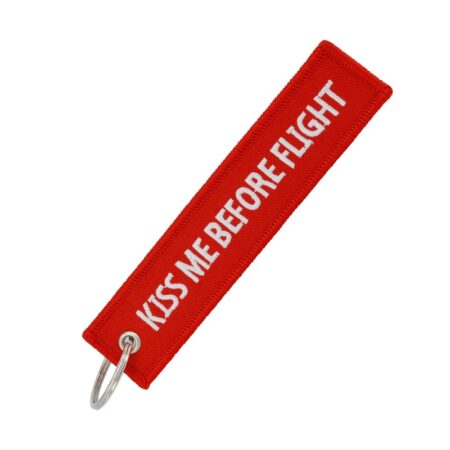 Kiss Me Before Flight (Rood) - Sleutelhanger - Motor - Scooter - Auto - Universeel - Accessoires