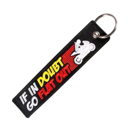 If In Doubt Flat Out - Sleutelhanger - Motor - Scooter - Auto - Universeel - Accessoires