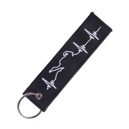 Motor Heartbeat Wit - Sleutelhanger - Motor - Scooter - Auto - Universeel - Accessoires