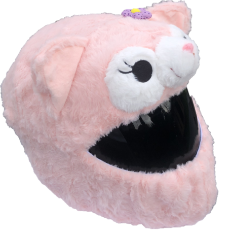 Helmcovers  - Pink Kitty - Helmcover - Motor - Scooter - Universeel - Accessoires
