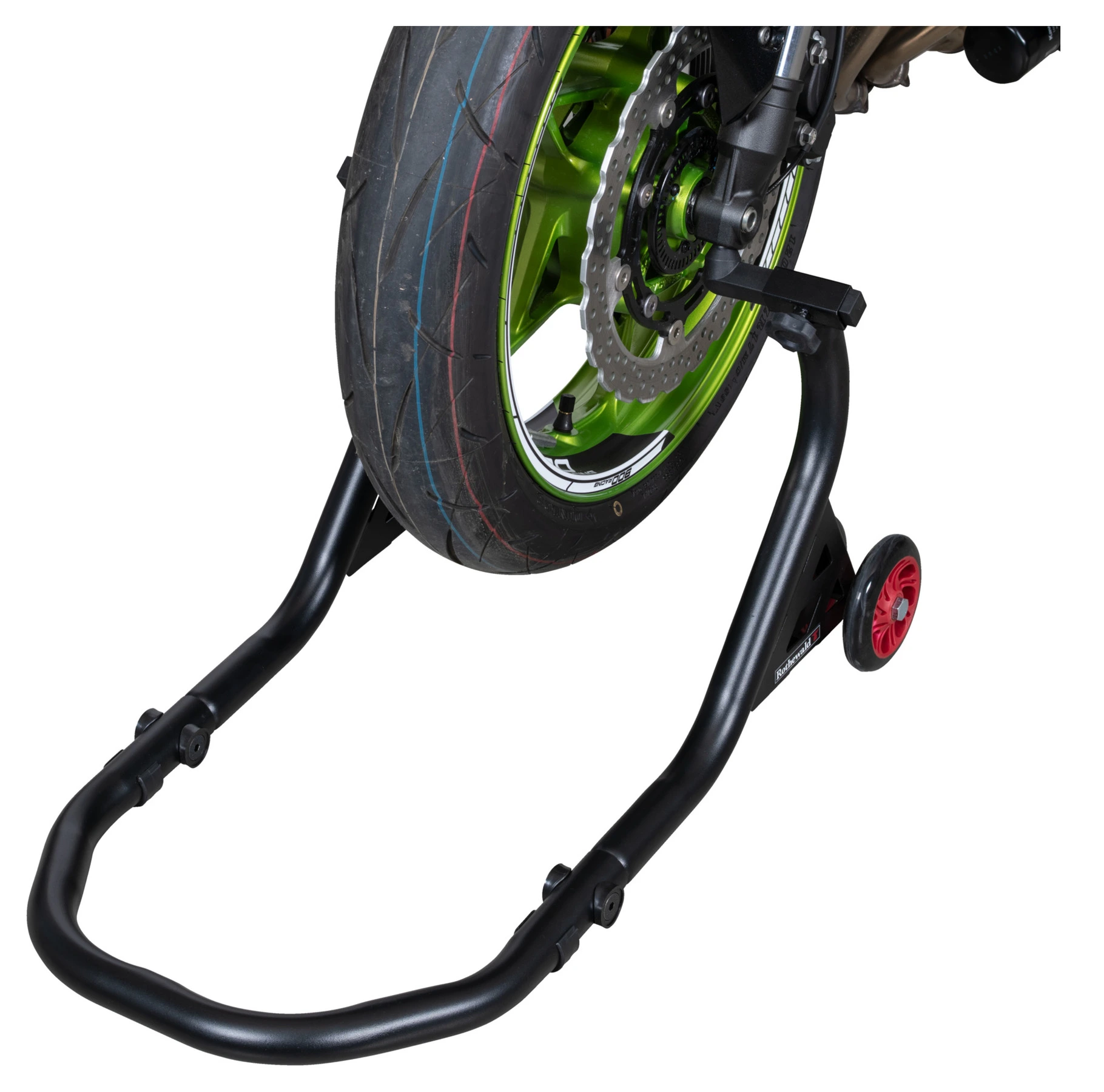 Rothewald Voorwiel paddockstand incl. pin en rocker adapter